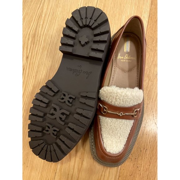Sam Edelman - Laurs Lug Sole Loafer Dark Mocha/Natural Box Leather - Size 6.5 - Picture 4 of 4